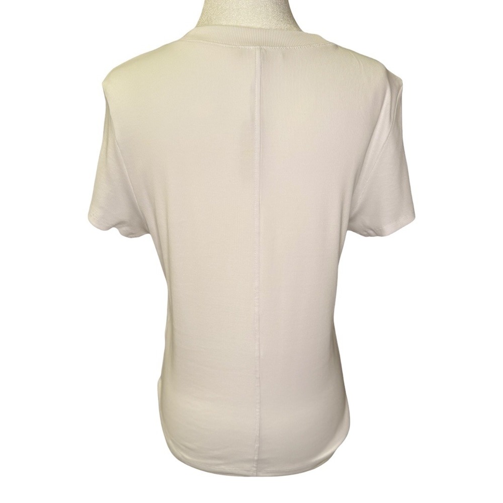 Madewell‎ Re)generative Cotton Ribbed Crewneck Tee Medium White NWT - Picture 4 of 8